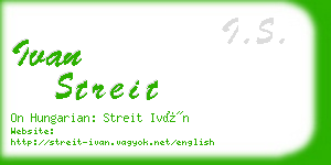 ivan streit business card